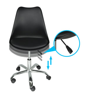 Sedia da ufficio girevole, sedia da scrivania nera con rotelle SALLY SU10SAPM