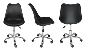 Sedia da ufficio girevole, sedia da scrivania nera con rotelle SALLY SU10SAPM