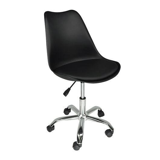 Sedia da ufficio girevole, sedia da scrivania nera con rotelle - Sally - SU10SAPM