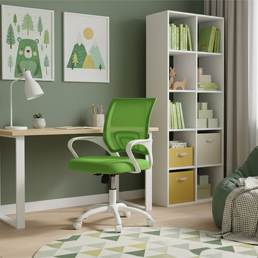 Sedia da ufficio ergonomica girevole verde Ã¢â¬â Happy