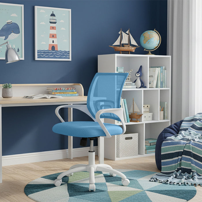 Sedia da ufficio ergonomica girevole azzurra- Happy - SU18HAPB