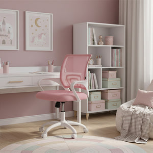 Sedia da ufficio ergonomica girevole rosa Ã¢â¬â Happy