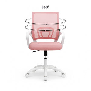 Sedia da ufficio ergonomica girevole rosa Ã¢â¬â Happy