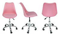 Sedia da ufficio girevole, sedia da scrivania rosa con rotelle SALLY SU19SAPM