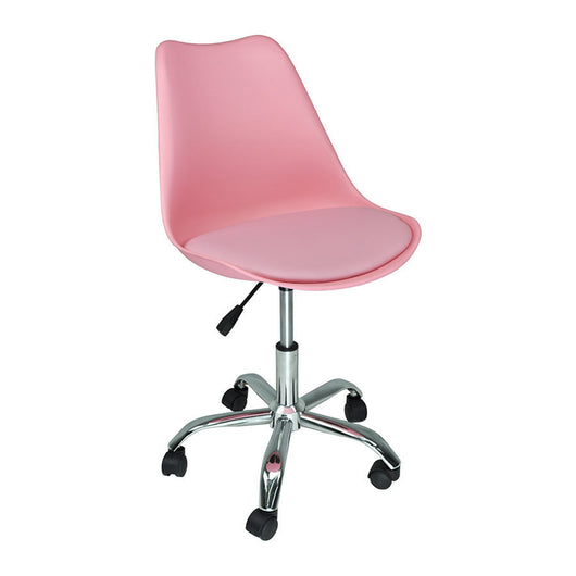 Sedia da ufficio girevole, sedia da scrivania rosa con rotelle - Sally - SU19SAPM