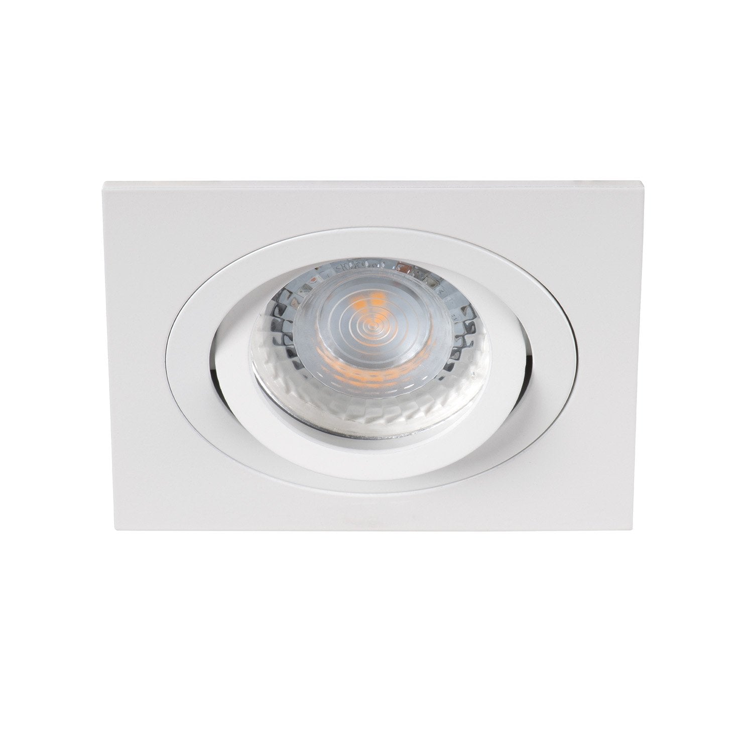Faretto Incasso Sun Orientabile Quadrato Alluminio Bianco 1 Luce Gu10