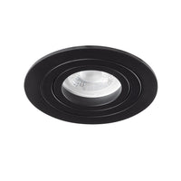 Faretto Incasso Sun Orientabile Tondo Alluminio Nero 1 Luce Gu10 D9,2Cm