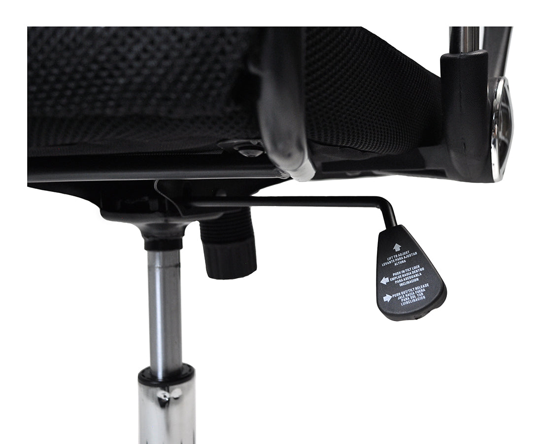 Sedia da ufficio girevole, poltrona presidenziale in tessuto nero mod. Milano SUP-10ETMI