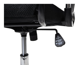 Sedia da ufficio girevole, poltrona presidenziale in tessuto nero mod. Milano SUP-10ETMI