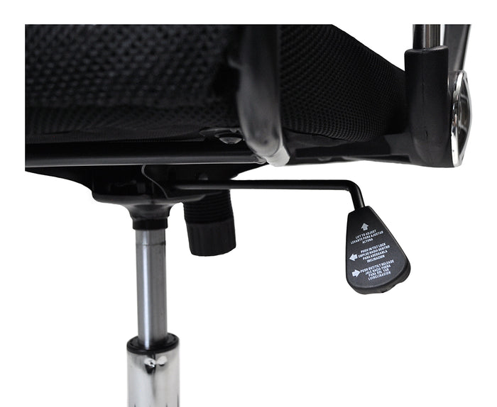 Sedia da ufficio girevole, poltrona presidenziale in tessuto nero mod. Milano SUP-10ETMI