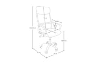 Sedia da ufficio girevole, poltrona presidenziale in tessuto nero mod. Milano SUP-10ETMI