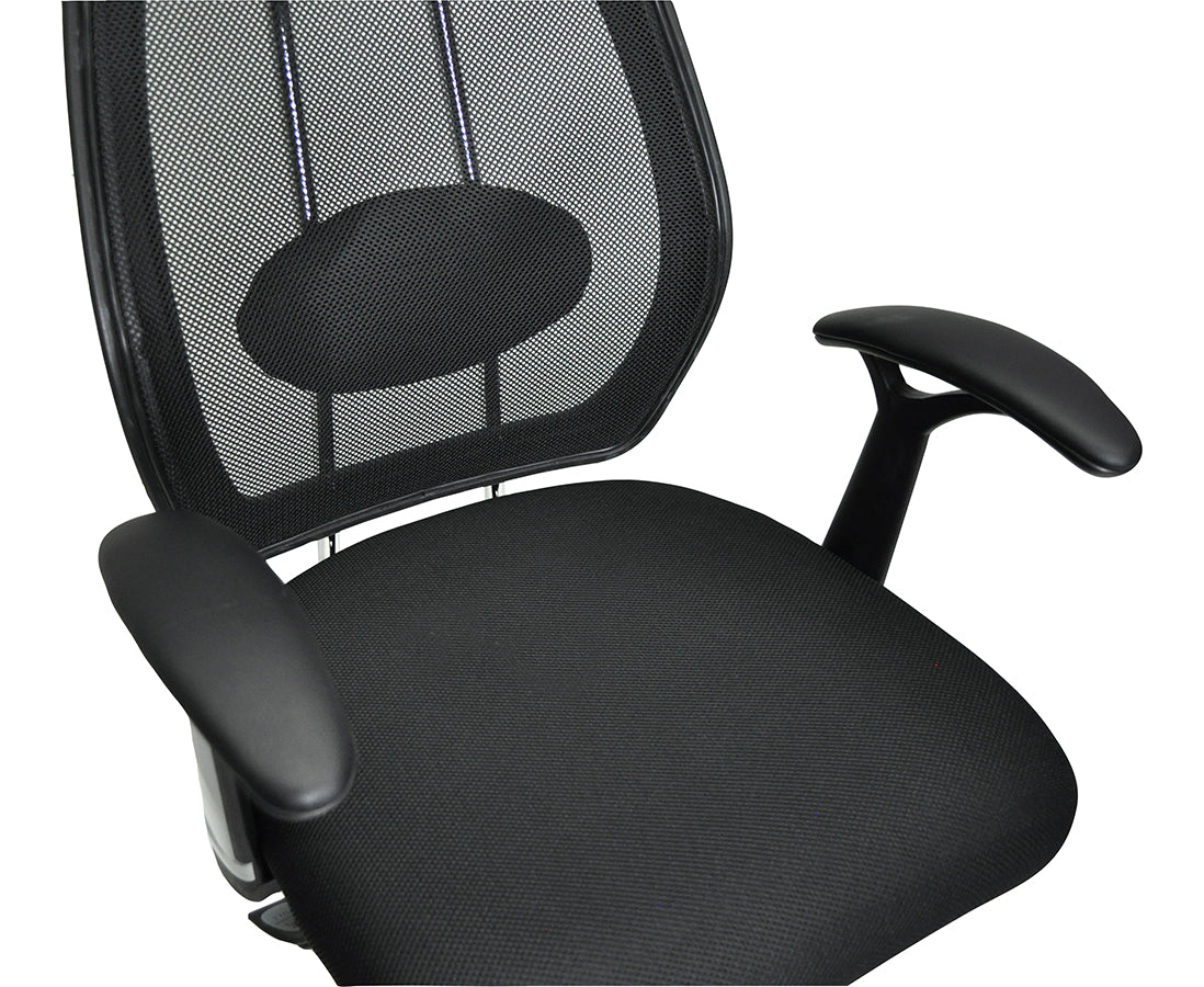 Sedia da ufficio presidenziale, poltrona operativa in tessuto nero SUP-10TFI