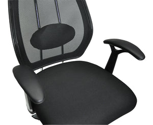 Sedia da ufficio presidenziale, poltrona operativa in tessuto nero SUP-10TFI