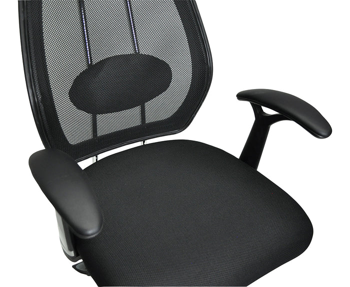 Sedia da ufficio presidenziale, poltrona operativa in tessuto nero SUP-10TFI