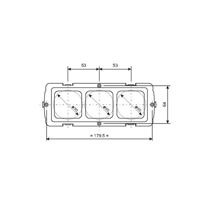SUPPORTO A TRE MODULI