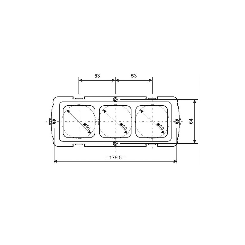 SUPPORTO A TRE MODULI