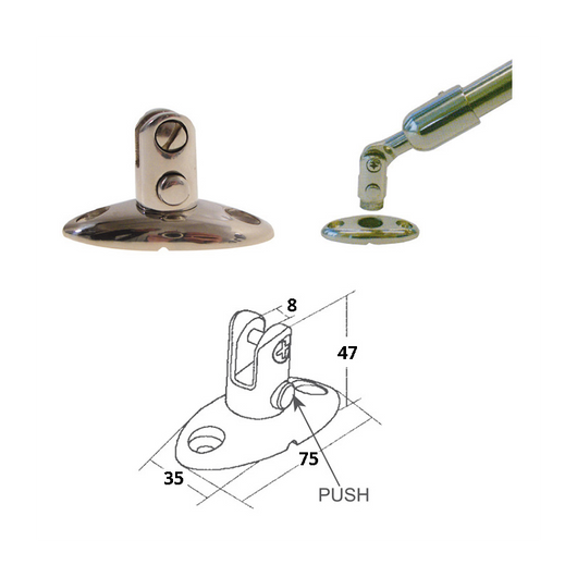 SUPPORTO CON PERNO ESTRAIBILE