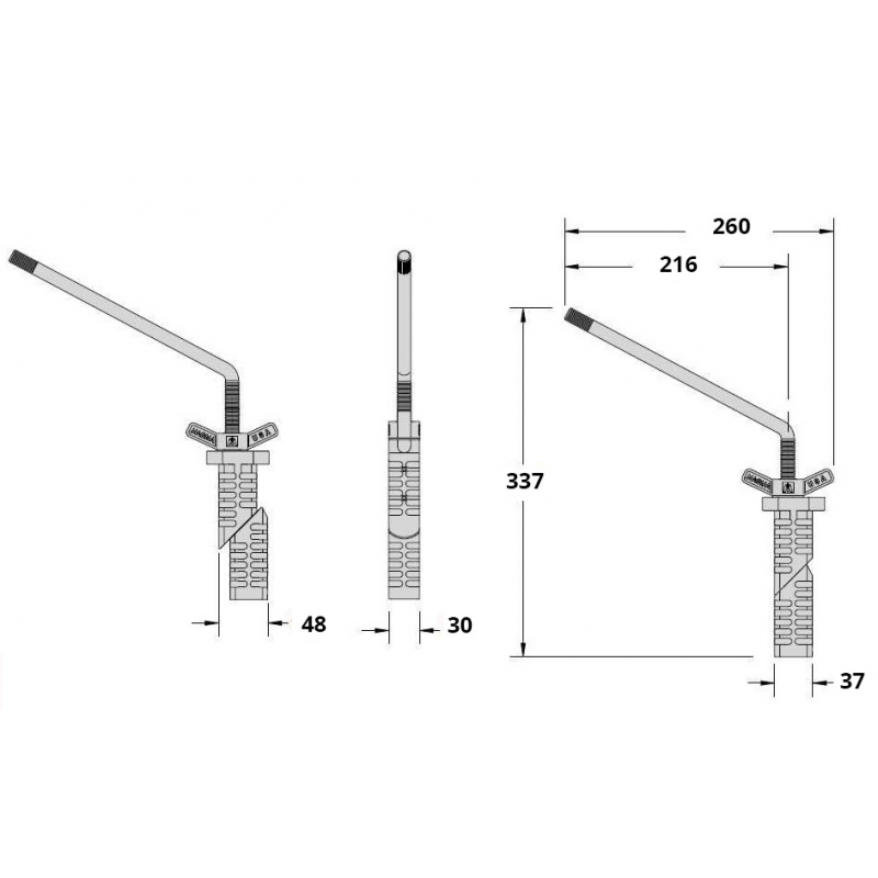 SUPPORTO DI FISSAGGIO BARBECUE