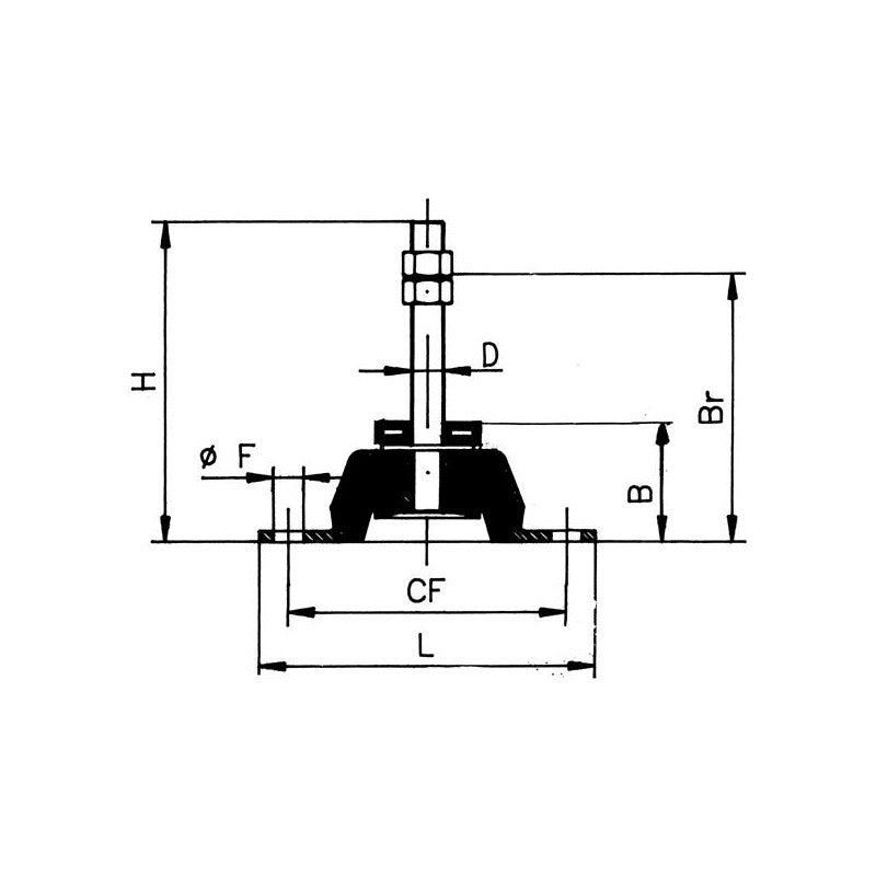 SUPPORTO ELASTICO MM.100x105