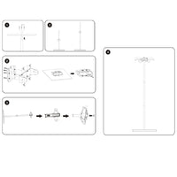 Sined Supporto Riscaldatore Supporto Da Terra Per Riscaldatori Infrarossi Silver Per Il Montaggio Di 2 Stufe Infrarossi a Palpebra Oppure 1 Solo Caldovetro Oppure Caldoira Oppure Caldo Irb