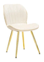 Sedia Paris Space Crema /Gold Set 2 Pz cm 46X58X77