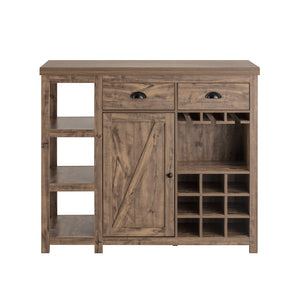 Credenza Buffet Con 3 Vani A Giorno Isola Cucina Tavolo Bar Stile Industriale Vintage 110x55x95 Cm SVW20-N SoBuy