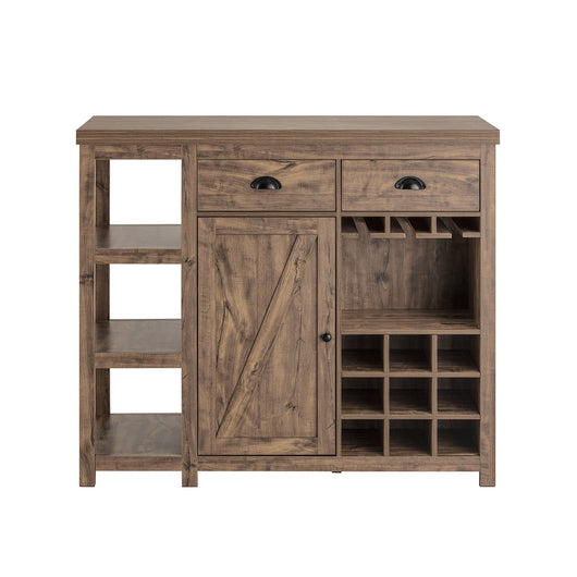 Credenza Buffet Con 3 Vani A Giorno Isola Cucina Tavolo Bar Stile Industriale Vintage 110x55x95 Cm SVW20-N SoBuy