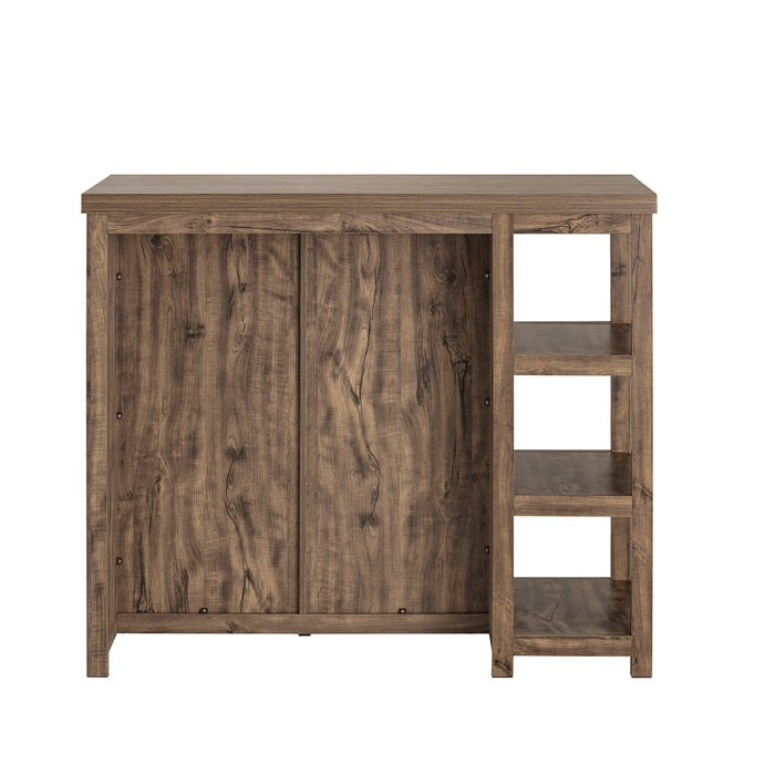 Credenza Buffet Con 3 Vani A Giorno Isola Cucina Tavolo Bar Stile Industriale Vintage 110x55x95 Cm SVW20-N SoBuy