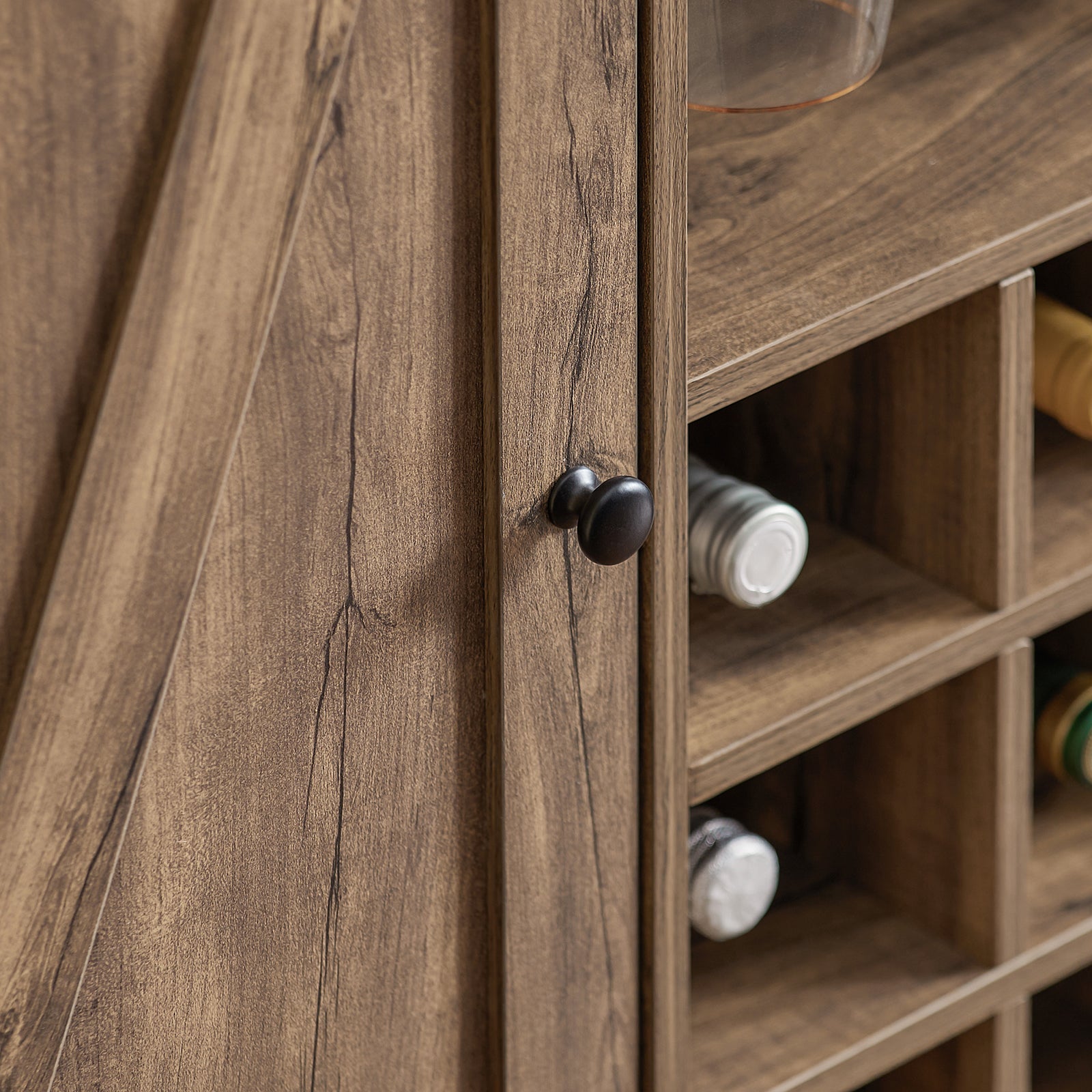 Credenza Buffet Con 3 Vani A Giorno Isola Cucina Tavolo Bar Stile Industriale Vintage 110x55x95 Cm SVW20-N SoBuy