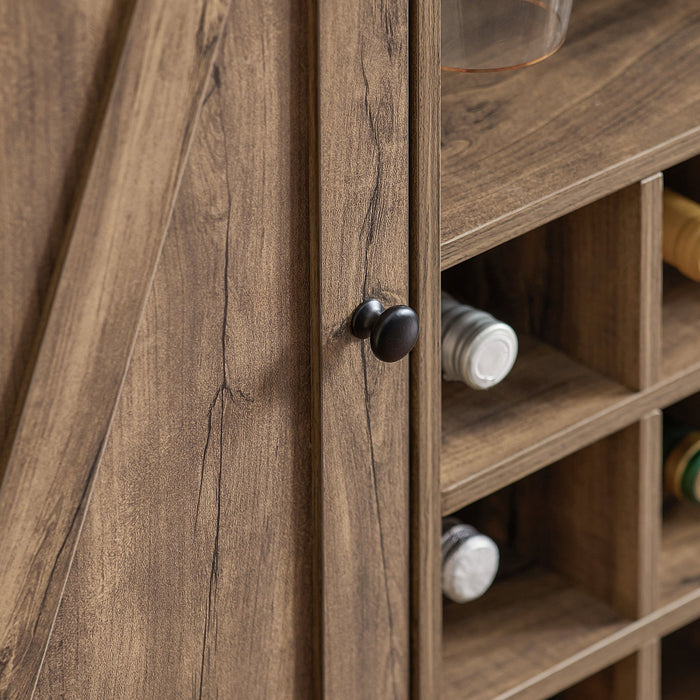 Credenza Buffet Con 3 Vani A Giorno Isola Cucina Tavolo Bar Stile Industriale Vintage 110x55x95 Cm SVW20-N SoBuy