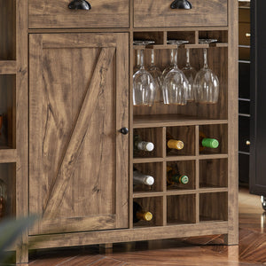 Credenza Buffet Con 3 Vani A Giorno Isola Cucina Tavolo Bar Stile Industriale Vintage 110x55x95 Cm SVW20-N SoBuy