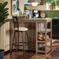 Credenza Buffet Con 3 Vani A Giorno Isola Cucina Tavolo Bar Stile Industriale Vintage 110x55x95 Cm SVW20-N SoBuy