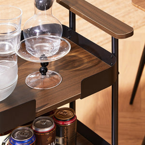 SoBuy Carrellino salvaspazio Carrello da portata a 3 ripiani Tavolino da divano Portata fino a 30 kg 50x32x86cm SVW23-SCH