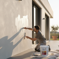 Rivestimento spatolato acrilsilossanico medio per facciate esterne *** formato 8 kg, confezione 1