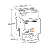Blocco differenziale accoppiabile chint nb1l-40 3p 40a 30 ma tipo a