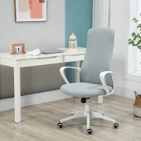 Sedia da Ufficio Ergonomica con Altezza Regolabile e Funzione di Inclinazione, 62x56x110-119.5 cm