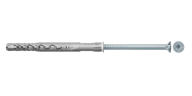 SXRL 10X180 T FISCHER - TASSELLO PROLUNGATO IN NYLON CON MARCATURA CE CON VITE PREMONTATA T.S.P. IMPRONTA TORX