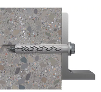 SXRL 10X80 FUS - FISCHER - TASSELLO PROLUNGATO IN NYLON CON MARCATURA CE CON VITE PREMONTATA T.E. FLANGIATA IMPRONTA TORX