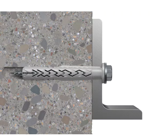 SXRL 10X80 FUS - FISCHER - TASSELLO PROLUNGATO IN NYLON CON MARCATURA CE CON VITE PREMONTATA T.E. FLANGIATA IMPRONTA TORX