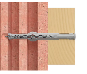 SXRL 14X160 T - FISCHER - TASSELLO PROLUNGATO 160 MM IN NYLON CON MARCATURA CE CON VITE PREMONTATA T.S.P. IMPRONTA TORX