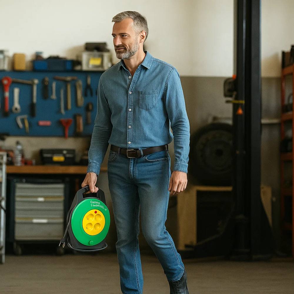 Avvolgicavo ecova 32116 5 metri con 4 prese universali