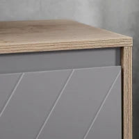 Armadietto Sottolavabo in MDF con Ritaglio per Lavandino con 2 Ante e 2 Mensole Regolabili, 60 x 30 x 60cm