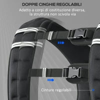 Giubbotto Zavorrato 8kg Traspirante con Tasca Portaoggetti e Spallacci, in tessuto Oxford, 40x35 cm, Nero