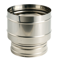 Fumaiolo 4 venti base tonda in acciaio inox diametro 80 mm camini stufe