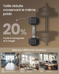 Set di manubri Set di 2 manubri esagonali da 5 kg adatti per l'allenamento di bodybuilding e sollevamento pesi in palestra a casa 12_0005409