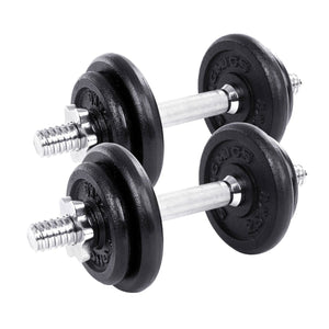 Kit manubri bodybuilding con barra di estensione 20 kg per uomini e donne bodybuilding guadagno di massa fitness nero 12_0002029