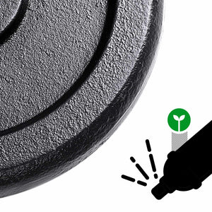 Kit manubri bodybuilding con barra di estensione 30 kg per uomo e donna bodybuilding guadagno di massa sport fitness nero 12_0002026