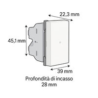 Bticino interruttore assiale 1p 10 ax 250 v illuminabile *** colore bianco, confezione 1