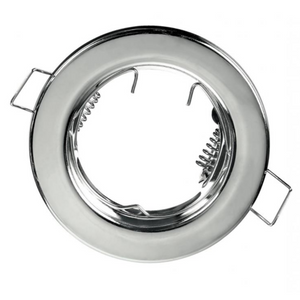 Struttura rotonda incasso per lampada gu10 reflex metallo *** colore cromato, confezione 1