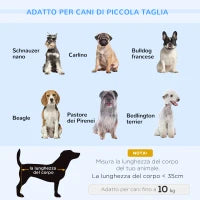 Cuccia per Cani da Interni, Divano per Gatti o Cani di Taglia Piccola Max. 10kg, Blu